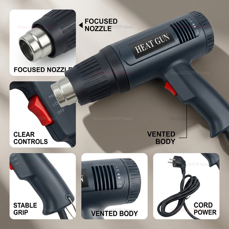 Pistola de Aire Caliente 220V  - Power Tools Toolstation reseña y precio